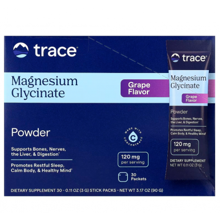 Trace Minerals Magnesium Glycinate Powder 30pck - Glicinat de Magneziu