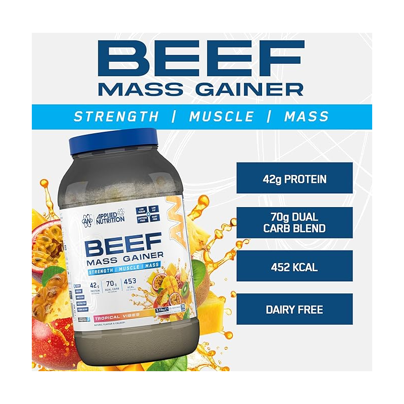 Applied Nutrition Beef Mass Gainer - Câștigător de Vită