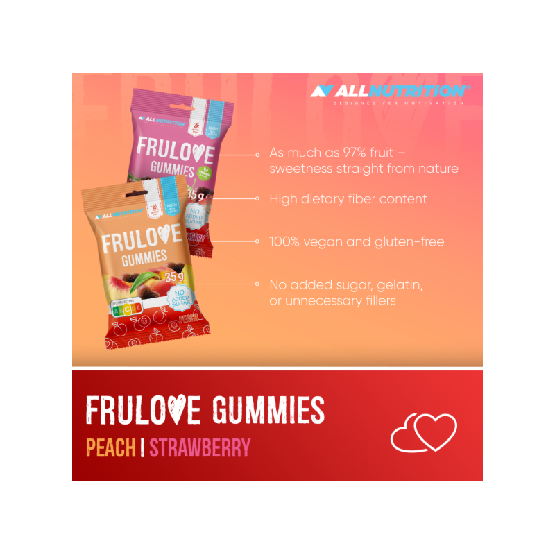 Allnutrition Frulove Gummies - Bomboane Dietetice cu Jeleu