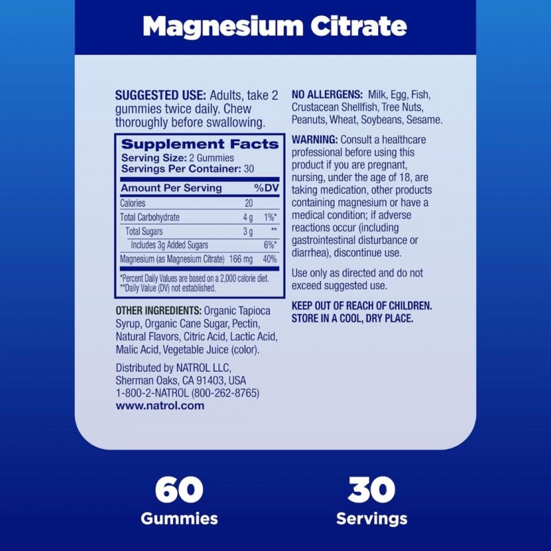 Natrol Magnesium Citrate Gummies - Magneziu