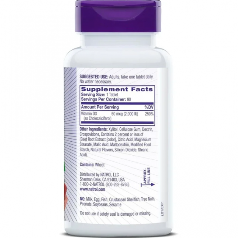 Natrol Vitamin D3 2,000 IU Fast Dissolve - Vitamina D