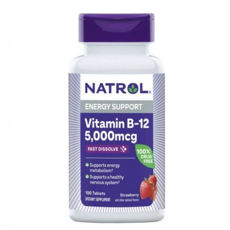 Natrol Vitamin B-12 Fast Dissolve 5000mcg - Vitamina B