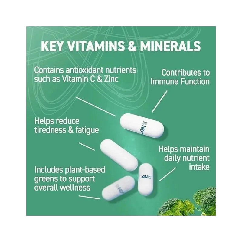 Applied Nutrition Greens Multivitamin 60 Caps | Multivitamine