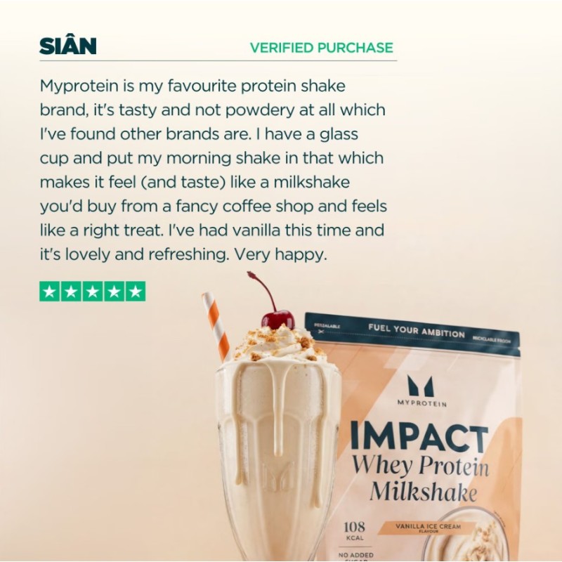 MyProtein Impact Whey Protein Milkshake | Proteină din zer Premium