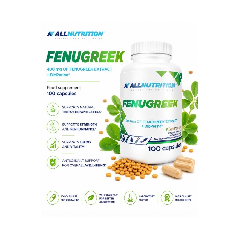 AllNutrition Fenugree | Extract de schinduf cu BioPerine®