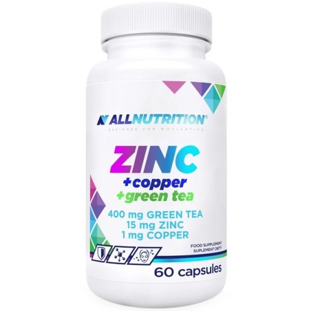 AllNutrition Zinc + Copper + Green Tea | Zinc + Cupru + Ceai Verde