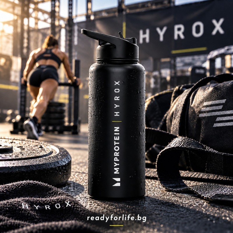 Myprotein HYROX Recycled Metal Bottle – Sticlă metalică reutilizabilă pentru sport