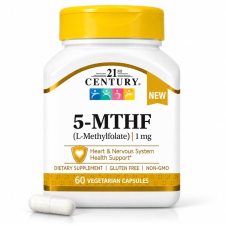 21st Century 5-MTHF L-Methylfolate 1mg – Folat Activ, Vitamina B9