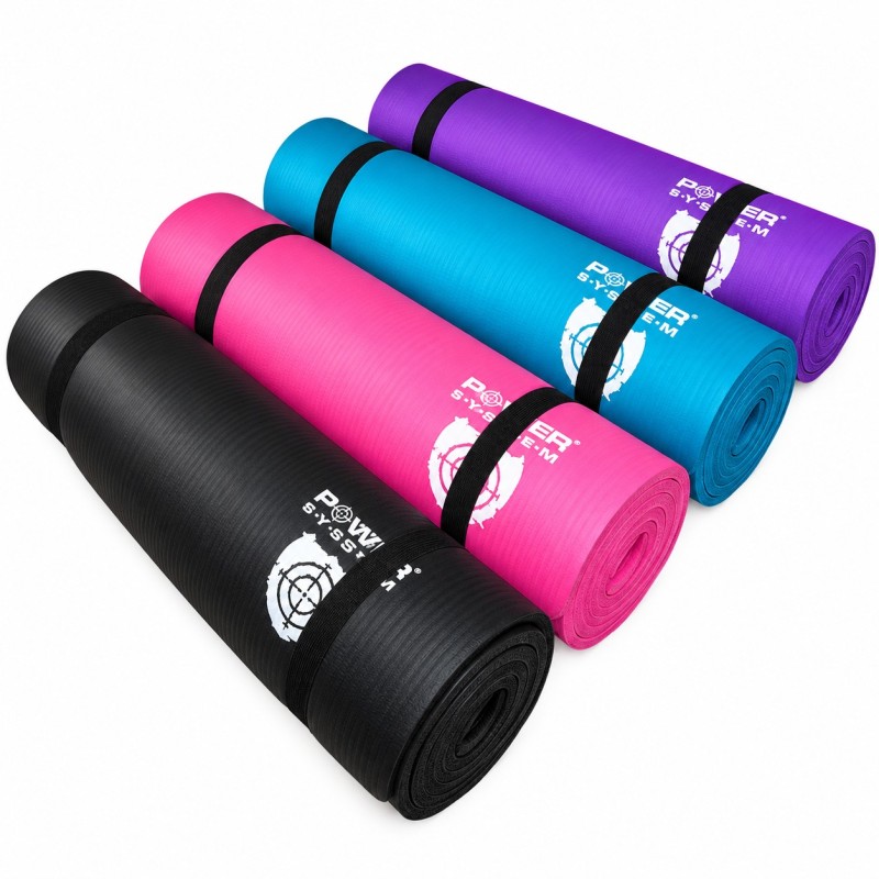 Power System Fitness Yoga Mat Plus - Blue - Covoraș pentru antrenament