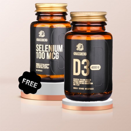 1+1 FREE - Myprotein Vitamin D3 + Grassberg Selenium