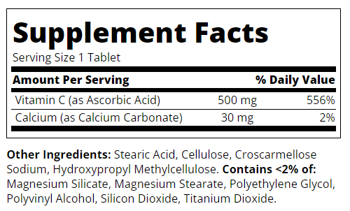 Continutul: 21st Century Vitamin C 500mg - Vitamina C