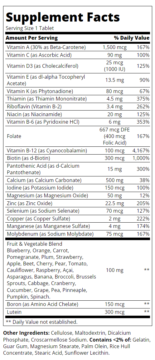 Continutul: 21st Century Wellify Womens 50+ - Multivitamine pentru femei