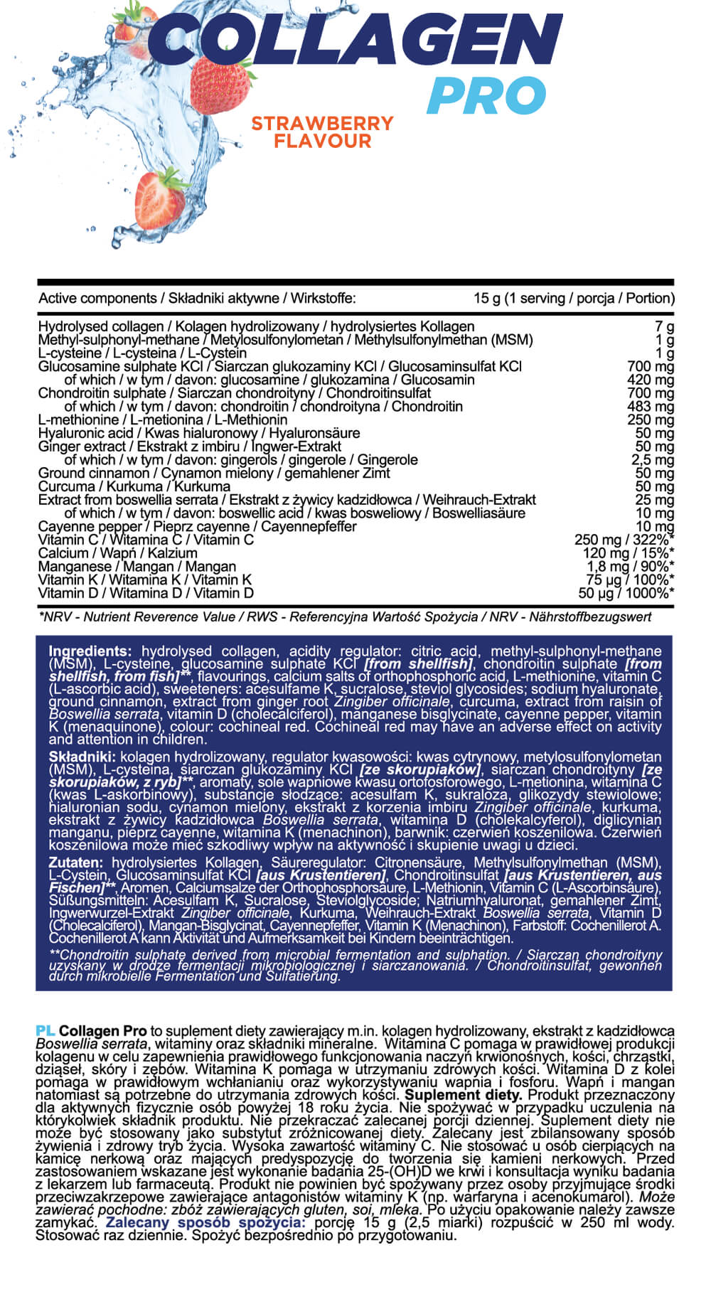 Continutul - Allnutrition Collagen Pro 2