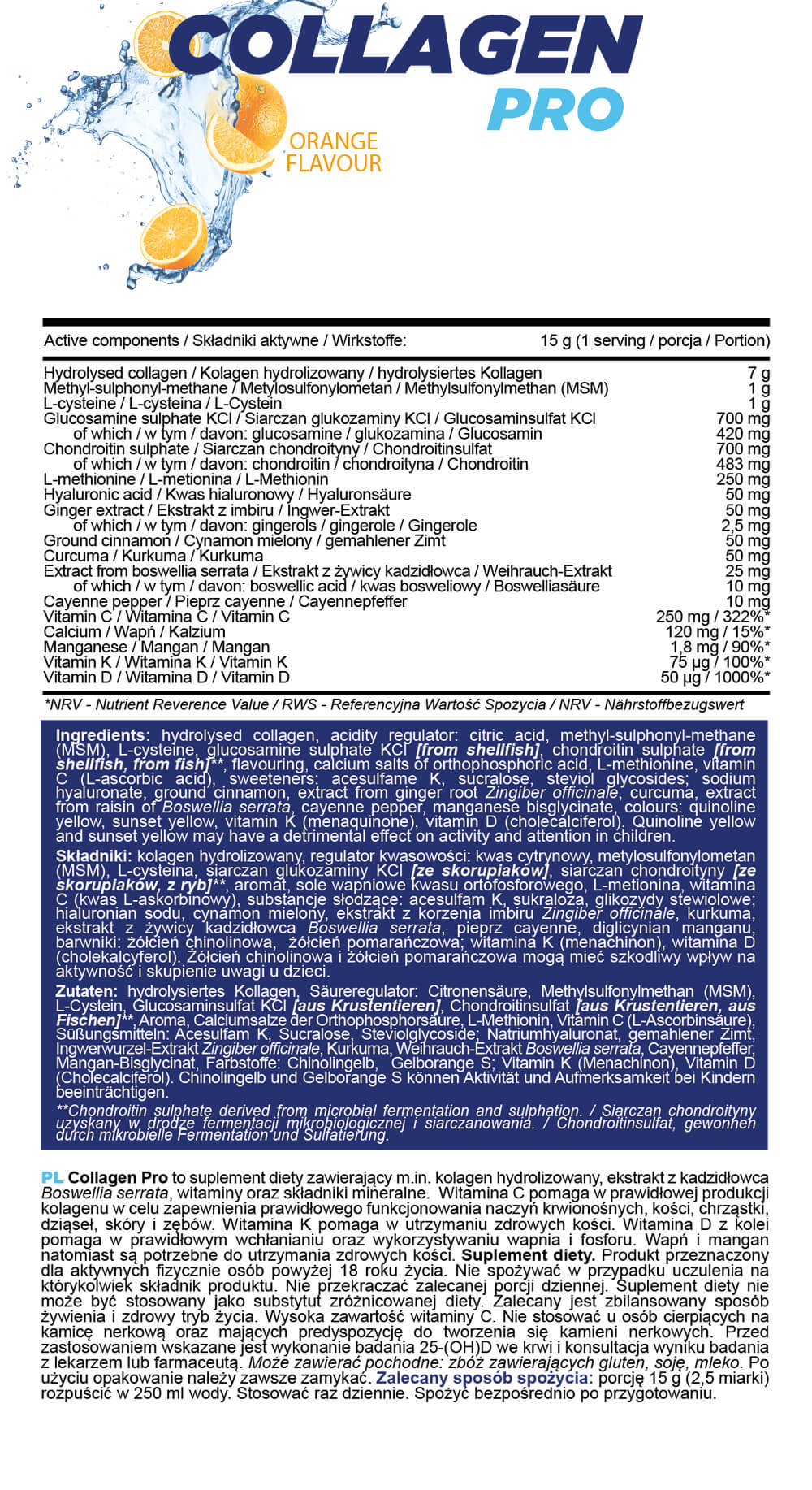 Continutul - Allnutrition Collagen Pro