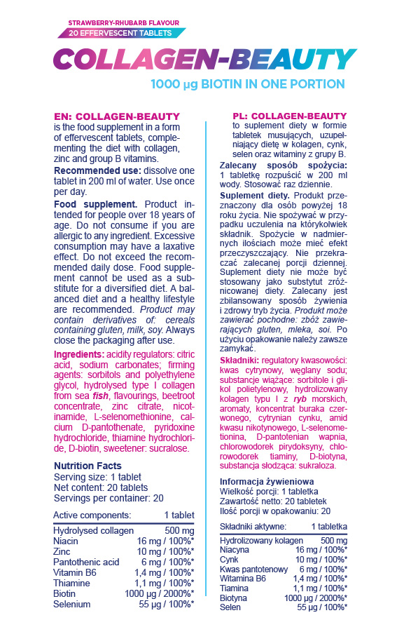 Continutul - Allnutrition Collagen Beauty - Effervescent