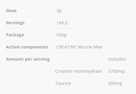 Conținutul - AllNutrition Creatine Muscle Max