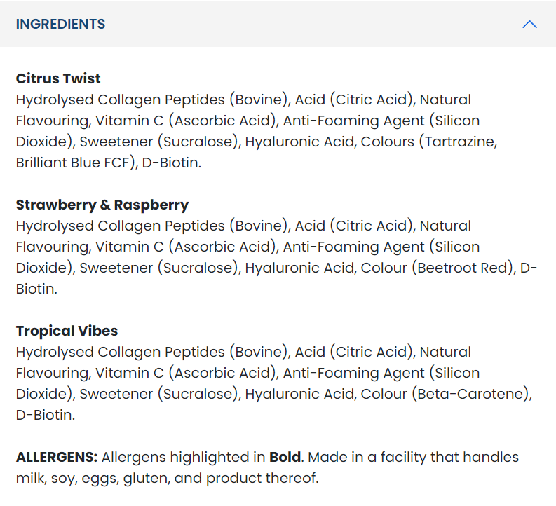 Continutul: Applied Nutrition Collagen Powder - Flavoured 2