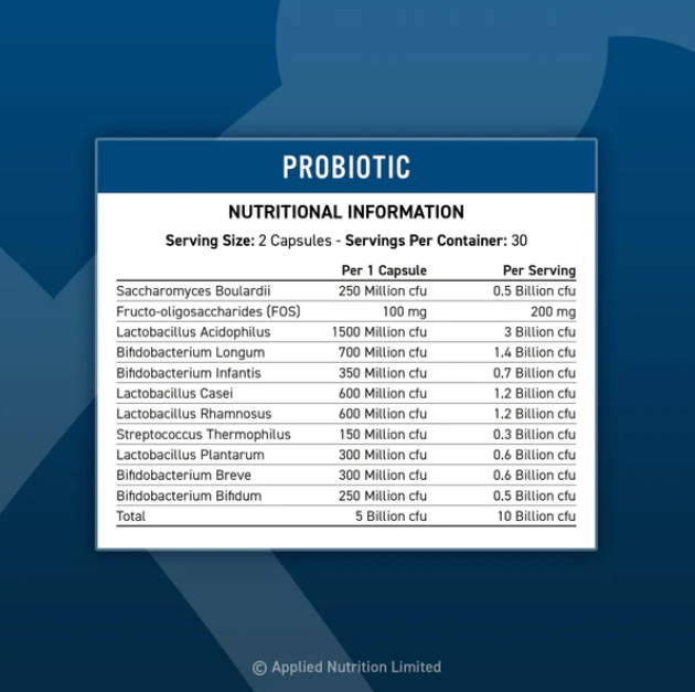 Continutul: Applied Nutrition Probiotic