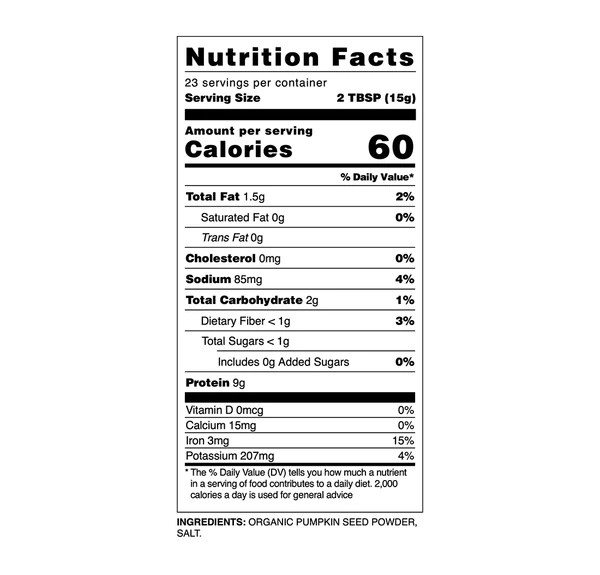 Continutul - Bareorganics Pumpkin Protein Powder 340g