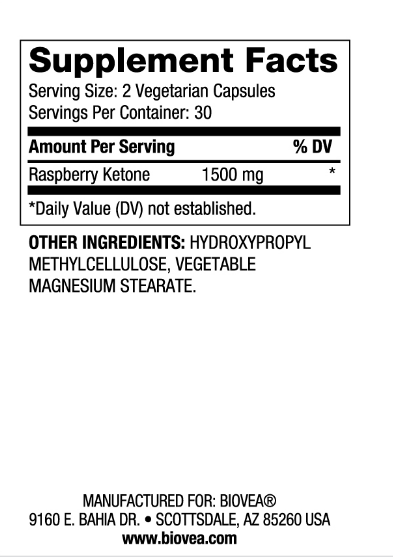 Continutul: Raspberry Ketone
