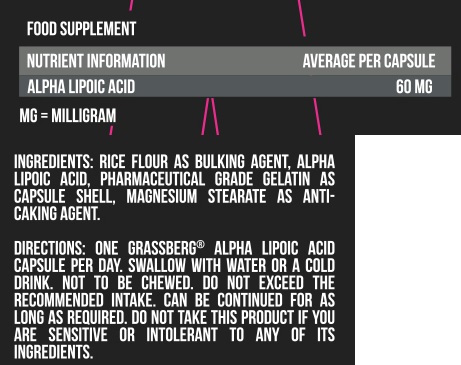 Continutul - Grassberg Alpha Lipoic Acid