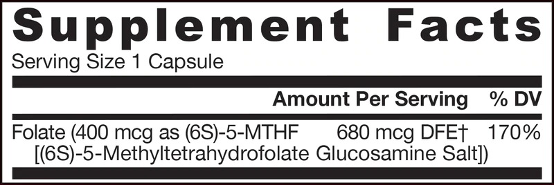 Continutul - Jarrow Formulas Methyl Folate 400mcg