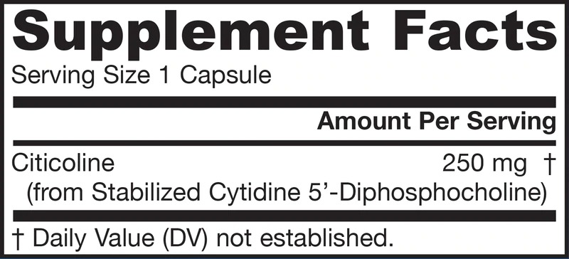 Continutul - Jarrow Formulas Citicoline CDP Choline 250mg
