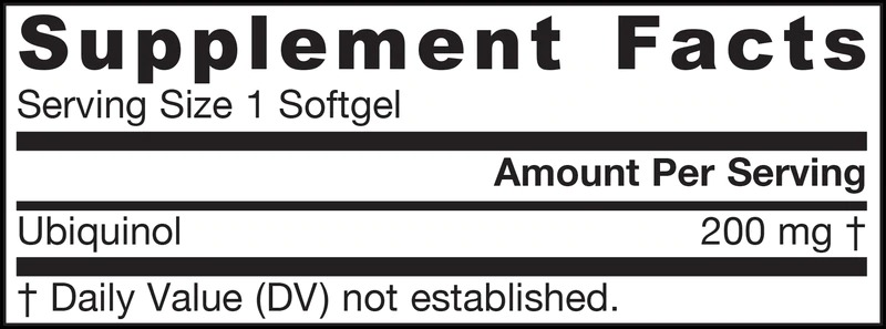 Continutul - Jarrow Formulas Ubiquinol - QH-absorbÂ® 200mg