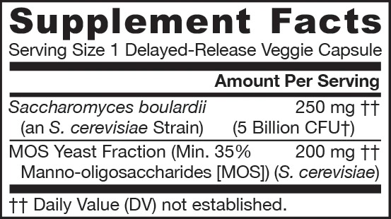 Continutul -  Jarrow Formulas Saccharomyces Boulardii + MOS