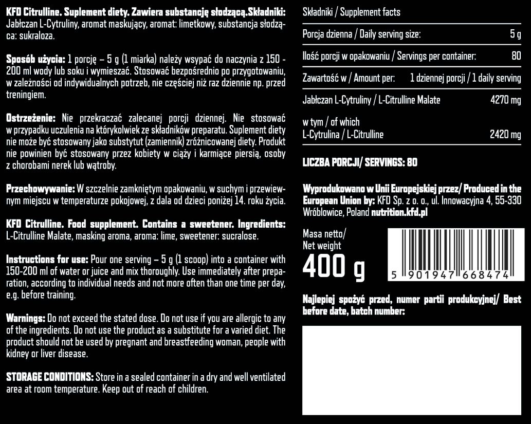 Continutul: KFD Premium Citrulline