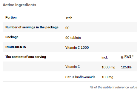 Continutul - SFD Vitamin C 1000