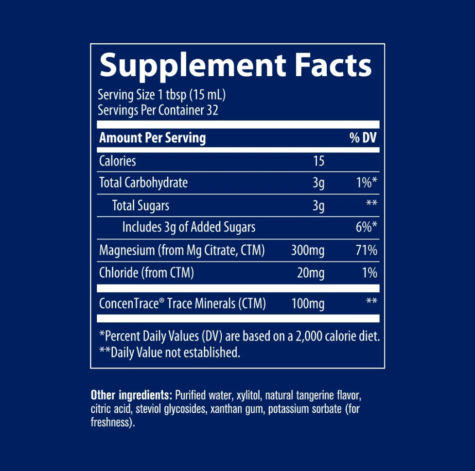 Continutul: Trace Minerals Liquid Magnesium 300 mg